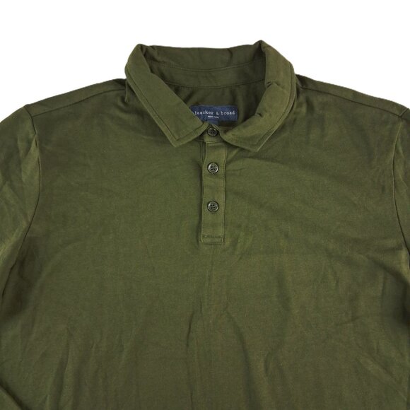 Bleecker & Broad Long Sleeve Polo Shirt Men's Size Large Military Green - Picture 2 of 6